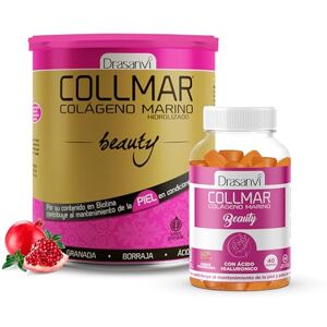 Drasanvi Pack Belleza COLLMAR BEAUTY + GOMINOLAS MULTIVITAMINICO Colageno Marino Hidrolizado en polvo y Gominolas con Coenzima Q10 Belleza e Hidratación para tu piel 275 GR Granada Drasanvi Pack Belleza COLLMAR BEAUTY + GOMINOLAS MULTIVITAMINICO Colageno Marino Hidrolizado en polvo y Gominolas con Coenzima Q10 Belleza e Hidratación para tu piel 275 GR Granada