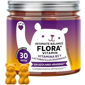 Bears with Benefits Intimate Balance Flora Vitamin – Bienestar Íntimo – con Vitamina B2 (Riboflavina) y Vitamina C Multivitaminas – 30 unidades (1 mes) – Sin azúcares añadidos, Vegano – Bears with Benefits Intimate Balance Flora Vitamin – Bienestar Íntimo – con Vitamina B2 (Riboflavina) y Vitamina C Multivitaminas – 30 unidades (1 mes) – Sin azúcares añadidos, Vegano –