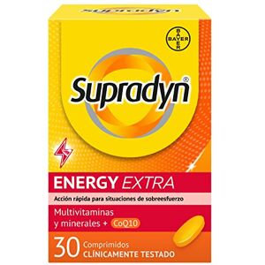 Supradyn Energy Extra Multivitaminas para Deportistas con Vitaminas, Minerales y Coenzima Q10, Ayuda a Activar y Mantener tu Energía y Vitalidad en Situaciones de Mayor Desgaste, 30 Comprimidos