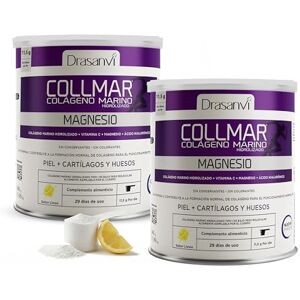 Drasanvi COLLMAR COLAGENO HIDROLIZADO con Ácido Hialurónico, Magnesio y Vitamina C Natural Huesos, Articulaciones y Piel Colágeno Marino 9.655 mg/día 2 x 340 GR = 58 días Sabor Limón Drasanvi COLLMAR COLAGENO HIDROLIZADO con Ácido Hialurónico, Magnesio y Vitamina C Natural Huesos, Articulaciones y Piel Colágeno Marino 9.655 mg/día 2 x 340 GR = 58 días Sabor Limón