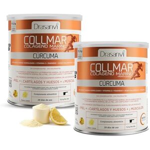 Drasanvi COLLMAR COLAGENO MARINO HIDROLIZADO + Curcuma con Magnesio, Vitamina C, Ácido Hialurónico Articulaciones y musculos Máx. asimilación 9.535 mg/día 2 x 340g de polvo Collagen Limón Drasanvi COLLMAR COLAGENO MARINO HIDROLIZADO + Curcuma con Magnesio, Vitamina C, Ácido Hialurónico Articulaciones y musculos Máx. asimilación 9.535 mg/día 2 x 340g de polvo Collagen Limón