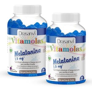 Drasanvi gominolas de Melatonina Ayudan a dormir Sueño de Calidad 1,9mg de melatonina cada una Vegano Sabor Ciruela 2x 60 Gominolas para dormir Drasanvi gominolas de Melatonina Ayudan a dormir Sueño de Calidad 1,9mg de melatonina cada una Vegano Sabor Ciruela 2x 60 Gominolas para dormir