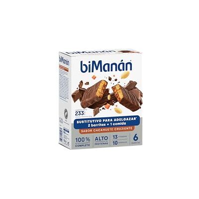 biManán biManán Barra de Cacahuete Crujiente 6uds biManán biManán Barra de Cacahuete Crujiente 6uds