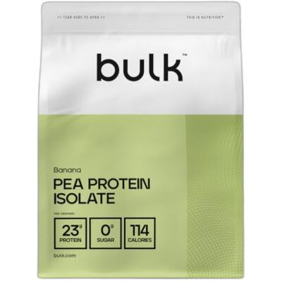 Bulk Proteína de Guisante Aislada, Plátano, 2.5kg Batido de proteínas veganas, 83 Dosis Bulk Proteína de Guisante Aislada, Plátano, 2.5kg Batido de proteínas veganas, 83 Dosis