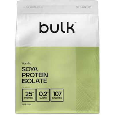 Bulk Proteína de Soja Aislada al, Vainilla, 2.5kg Batido de proteínas veganas, 83 Dosis Bulk Proteína de Soja Aislada al, Vainilla, 2.5kg Batido de proteínas veganas, 83 Dosis