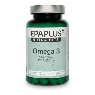 EPAPLUS Omega 3 2000 mg EPA DHA corazón cerebro visión 100 cápsulas Omega 3 EPA y DHA para corazón, cerebro y visión. Aceite de pescado 2000 mg. 100 cápsulas apoyo diario esencial EPAPLUS Omega 3 2000 mg EPA DHA corazón cerebro visión 100 cápsulas Omega 3 EPA y DHA para corazón, cerebro y visión. Aceite de pescado 2000 mg. 100 cápsulas apoyo diario esencial