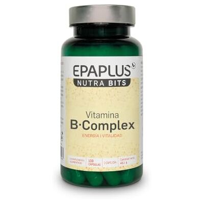 EPAPLUS Nutrabits Vitaminas Grupo B Complex 100 Cápsulas Complejo de vitaminas B para apoyar el metabolismo energético y reducir cansancio y fatiga EPAPLUS Nutrabits Vitaminas Grupo B Complex 100 Cápsulas Complejo de vitaminas B para apoyar el metabolismo energético y reducir cansancio y fatiga