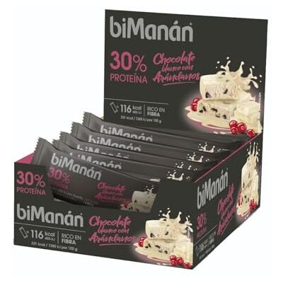 BiManán beFIT Barrita Proteína Chocolate Blanco con Arándanos, Para Tonificar Tu Masa Muscular Expositor 20 unidades BiManán beFIT Barrita Proteína Chocolate Blanco con Arándanos, Para Tonificar Tu Masa Muscular Expositor 20 unidades