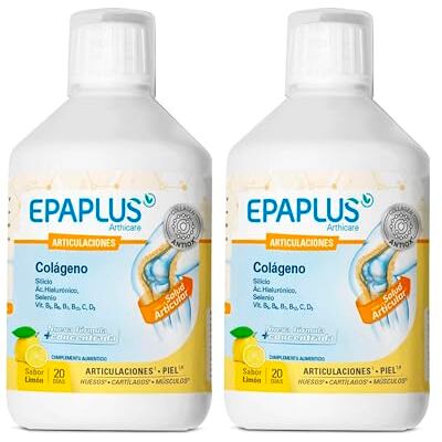 EPAPLUS Articulaciones Pack 2 Unidades Colágeno Líquido Sabor Limón 500 ml – Ayuda a la Movilidad y Salud Articular – Con Vitamina C – Tratamiento 40 Días EPAPLUS Articulaciones Pack 2 Unidades Colágeno Líquido Sabor Limón 500 ml – Ayuda a la Movilidad y Salud Articular – Con Vitamina C – Tratamiento 40 Días