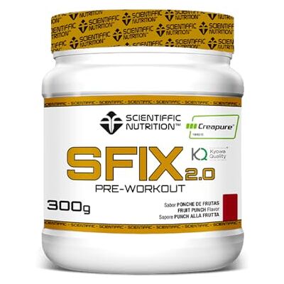 MST SCIENTIFFIC NUTRITION Scientiffic Nutrition SFIX 2.0, Pre Workout para Optimizar Tu Rendimiento Deportivo, con Creatina Creapure, BCAA, Beta Alanina, Glutamina Kyowa y Cafeína Sabor Ponche de Frutas, 300g. MST SCIENTIFFIC NUTRITION Scientiffic Nutrition SFIX 2.0, Pre Workout para Optimizar Tu Rendimiento Deportivo, con Creatina Creapure, BCAA, Beta Alanina, Glutamina Kyowa y Cafeína Sabor Ponche de Frutas, 300g.