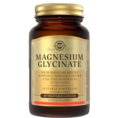 Solgar Magnesio Bisglicinato 240 mg Alta Biodisponibilidad y Absorción Reduce Cansancio y Apoya Sistema Nervioso 100% Quelado Vegano 60 Cápsulas Vegetales Solgar Magnesio Bisglicinato 240 mg Alta Biodisponibilidad y Absorción Reduce Cansancio y Apoya Sistema Nervioso 100% Quelado Vegano 60 Cápsulas Vegetales