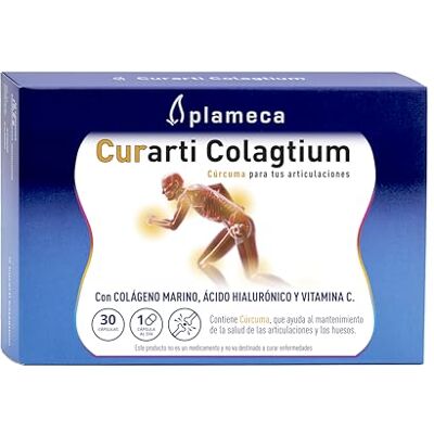 Plameca Curarti Colagtium Articulaciones y Cartílagos, con Membrana de Huevo, Colágeno Marino, Cúrcuma, Colágeno en 1 sóla cápsula, 30 Cápsulas Plameca Curarti Colagtium Articulaciones y Cartílagos, con Membrana de Huevo, Colágeno Marino, Cúrcuma, Colágeno en 1 sóla cápsula, 30 Cápsulas