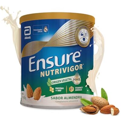 Ensure Nutrivigor Vegetal Almendra 400 g, Nutrición para Adultos Complemento alimenticio, HMB, Proteína Vegetal, Vitaminas, Minerales, Fuerza y Energía, Inmunidad, Calcio, Zinc, Vitamina C Ensure Nutrivigor Vegetal Almendra 400 g, Nutrición para Adultos Complemento alimenticio, HMB, Proteína Vegetal, Vitaminas, Minerales, Fuerza y Energía, Inmunidad, Calcio, Zinc, Vitamina C