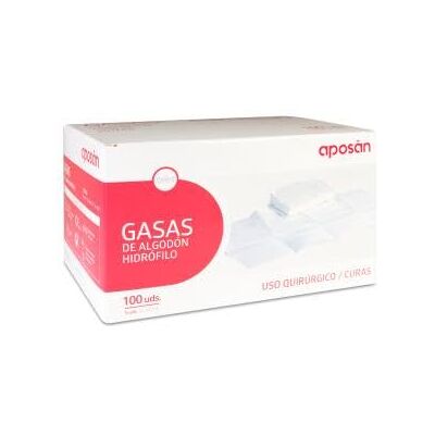 Aposan Aposán Gasas Estériles de Algodón Hidrófilo 100 unds Aposan Aposán Gasas Estériles de Algodón Hidrófilo 100 unds