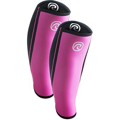 Rehband Vendaje de pantorrilla de 5mm neopreno, vendaje de compresión para pantorrilla y espinilla, espinillera para peso muerto, CrossFit, Color:Rosa 1 Par, Talla:S Rehband Vendaje de pantorrilla de 5mm neopreno, vendaje de compresión para pantorrilla y espinilla, espinillera para peso muerto, CrossFit, Color:Rosa 1 Par, Talla:S