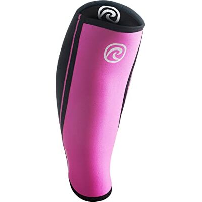 Rehband Vendaje de pantorrilla de neopreno, vendaje de compresión para pantorrilla y espinilla, espinillera para peso muerto, CrossFit, Color:Rosa 1 Pieza, Talla:M Rehband Vendaje de pantorrilla de neopreno, vendaje de compresión para pantorrilla y espinilla, espinillera para peso muerto, CrossFit, Color:Rosa 1 Pieza, Talla:M