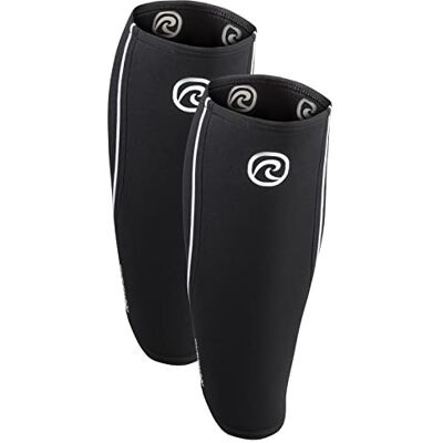 Rehband Vendaje de pantorrilla de 5mm neopreno, vendaje de compresión para pantorrilla y espinilla, espinillera para peso muerto, CrossFit, Color:Negro 1 Par, Talla:XS Rehband Vendaje de pantorrilla de 5mm neopreno, vendaje de compresión para pantorrilla y espinilla, espinillera para peso muerto, CrossFit, Color:Negro 1 Par, Talla:XS