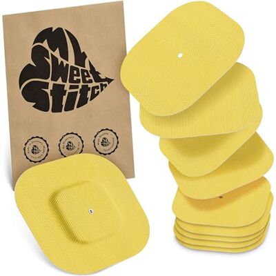 MySweetStitch Simplera Overpatch Square – 10x parches de fijación cuadrados, sujeción extra fuerte sobre el sensor, impermeable & suave para la piel, hipoalergénico, Made in Germany, Yellow MySweetStitch Simplera Overpatch Square – 10x parches de fijación cuadrados, sujeción extra fuerte sobre el sensor, impermeable & suave para la piel, hipoalergénico, Made in Germany, Yellow