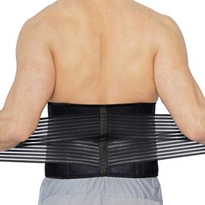 NEOtech Care Faja lumbar de neopreno con tiras dobles Sujeción para la parte baja de la espalda (Negro, S) NEOtech Care Faja lumbar de neopreno con tiras dobles Sujeción para la parte baja de la espalda (Negro, S)