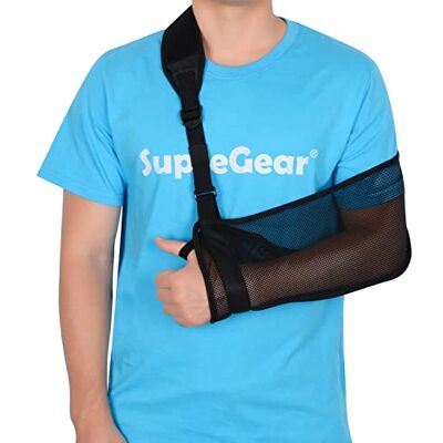 supregear Cabestrillo Brazo Hombro, Ajustable Cómoda Inmovilizador para Roturas, Luxaciones, Esguinces, Distensiones y Fractur supregear Cabestrillo Brazo Hombro, Ajustable Cómoda Inmovilizador para Roturas, Luxaciones, Esguinces, Distensiones y Fractur