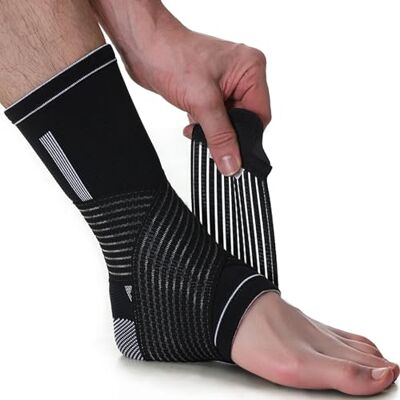 NEOtech Care Tobillera ancha de sujeción Tejido ligero, elástico y transpirable Tira de compresión ajustable (Negro, Talla M, 1 Unidad) NEOtech Care Tobillera ancha de sujeción Tejido ligero, elástico y transpirable Tira de compresión ajustable (Negro, Talla M, 1 Unidad)