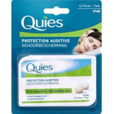 Quies – Tapones para los oídos de cera natural – Lote de 12 pares Quies – Tapones para los oídos de cera natural – Lote de 12 pares