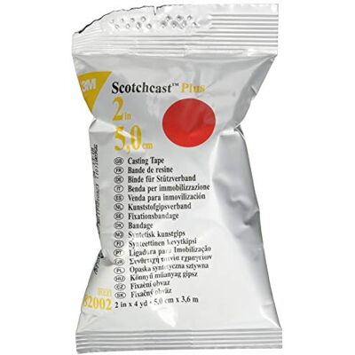 3M Scotchcast Plus Vendaje de fibra de vidrio con resina de poliuretano activable con agua, ligero, resistente, transpirable, color rojo, tamaño 5 cm x 3,65 m, paquete de 10 unidades 3M Scotchcast Plus Vendaje de fibra de vidrio con resina de poliuretano activable con agua, ligero, resistente, transpirable, color rojo, tamaño 5 cm x 3,65 m, paquete de 10 unidades