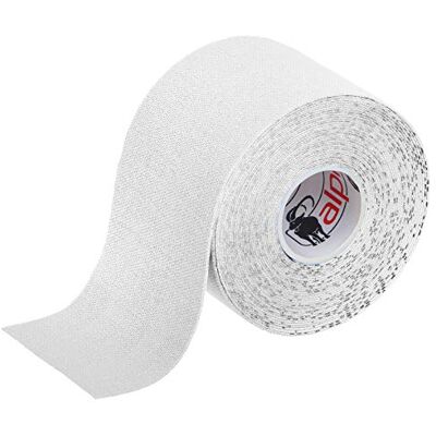 ALPIDEX Cinta Kinesiología Tape 5 m x 5 cm Cinta Muscular E- Book Ejemplos Aplicación, Color:blanco, Cantidad:1 rollo ALPIDEX Cinta Kinesiología Tape 5 m x 5 cm Cinta Muscular E- Book Ejemplos Aplicación, Color:blanco, Cantidad:1 rollo