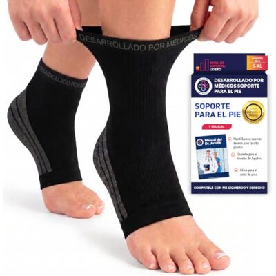 Dr. Arthritis Tobillera para Esguince Desarrollada Por Médicos Alivio Fascitis Plantar Con Cobre, Incluye Manual Sanitario (1 Par, Negro, Talla XL) Dr. Arthritis Tobillera para Esguince Desarrollada Por Médicos Alivio Fascitis Plantar Con Cobre, Incluye Manual Sanitario (1 Par, Negro, Talla XL)