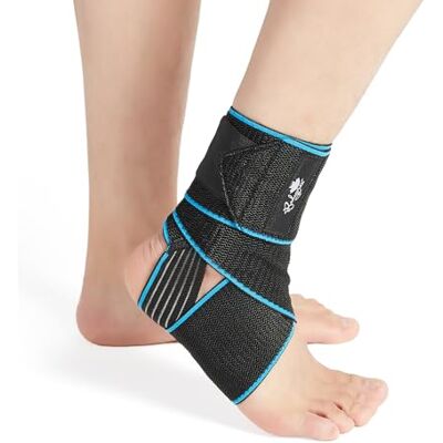 Bodyprox Tobillera de compresión, ajustable, para protección deportiva, talla única, para hombres y mujeres Bodyprox Tobillera de compresión, ajustable, para protección deportiva, talla única, para hombres y mujeres