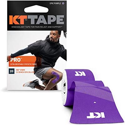KT TAPE Pro Cintas de kinesiología, 20 Unidades, precortadas, Color Epic Purple KT TAPE Pro Cintas de kinesiología, 20 Unidades, precortadas, Color Epic Purple