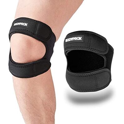Bodyprox Correa de soporte del tendón rotuliano (grande), correa de neopreno ajustable para aliviar el dolor de rodilla de correr, artritis, saltar, recuperación de lesiones de tenis, L Bodyprox Correa de soporte del tendón rotuliano (grande), correa de neopreno ajustable para aliviar el dolor de rodilla de correr, artritis, saltar, recuperación de lesiones de tenis, L