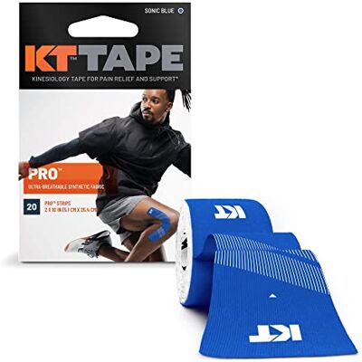 KT TAPE Pro, Precortado, 20 Tira, Sintetico, Sonic Azul KT TAPE Pro, Precortado, 20 Tira, Sintetico, Sonic Azul