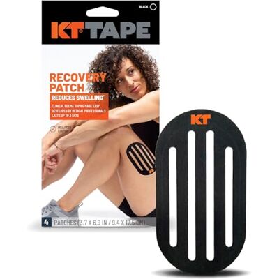 KT TAPE Parche Edmea de algodón Unisex Recovery Plus Negro, N/A KT TAPE Parche Edmea de algodón Unisex Recovery Plus Negro, N/A