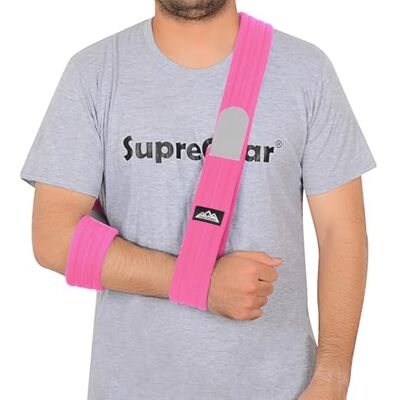 supregear Soporte de Brazo, Cabestrillo Ajustable Ligero y Cómodo, Inmovilizador Transpirable Médico para Hombro, Mano y Codo Lesionados, 180 cm, Rosado supregear Soporte de Brazo, Cabestrillo Ajustable Ligero y Cómodo, Inmovilizador Transpirable Médico para Hombro, Mano y Codo Lesionados, 180 cm, Rosado