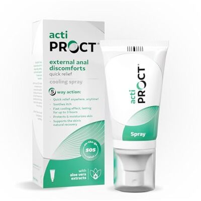 ACTIPROCT Spray Refrescante Rápido para Hemorroides – Alivio Instantáneo Hemorroides, Fisuras, Molestias e irritación Anal Externa Calma el Picor y Dolor Aplicación Higiénica y Sin Contacto – 50ml ACTIPROCT Spray Refrescante Rápido para Hemorroides – Alivio Instantáneo Hemorroides, Fisuras, Molestias e irritación Anal Externa Calma el Picor y Dolor Aplicación Higiénica y Sin Contacto – 50ml