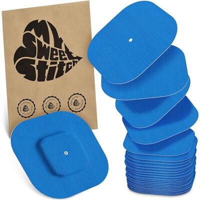 MySweetStitch Simplera Overpatch Square – 25x parches de fijación cuadrados, sujeción extra fuerte sobre el sensor, impermeable & suave para la piel, hipoalergénico, Made in Germany, Blue MySweetStitch Simplera Overpatch Square – 25x parches de fijación cuadrados, sujeción extra fuerte sobre el sensor, impermeable & suave para la piel, hipoalergénico, Made in Germany, Blue