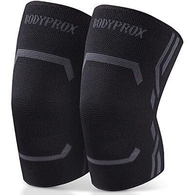 Bodyprox Rodillera de compresión para hombres y mujeres (paquete de 2), rodillera para correr y entrenar (S) Bodyprox Rodillera de compresión para hombres y mujeres (paquete de 2), rodillera para correr y entrenar (S)