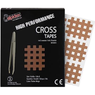 ALPIDEX Cross Tape 120 Piezas Beige Parche Rejilla Tamaño B Pinza ALPIDEX Cross Tape 120 Piezas Beige Parche Rejilla Tamaño B Pinza