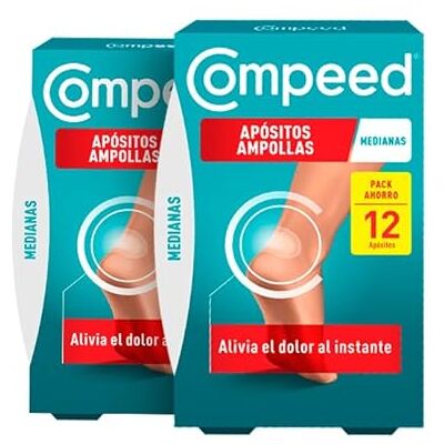 Compeed Ampollas Medianas, Apósitos Hidrocoloides Contra Rozaduras, Pack 2 x 12 uds. Compeed Ampollas Medianas, Apósitos Hidrocoloides Contra Rozaduras, Pack 2 x 12 uds.
