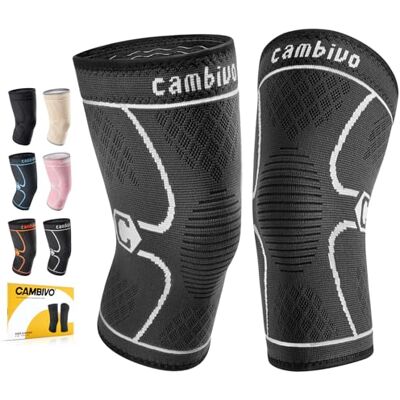 CAMBIVO Rodilleras Gym de Compresion Transpirable y Antideslizante para Deporte CAMBIVO Rodilleras Gym de Compresion Transpirable y Antideslizante para Deporte