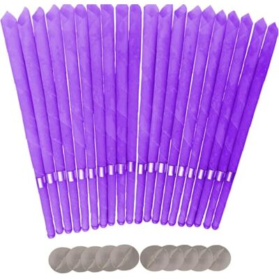 LEIKAIHUA Juego de 20 velas para los oídos, con cera de abeja orgánica natural (bandeja de protección contra goteo de 10 piezas), kit de velas para el cuidado de la salud de orejas bloqueadas (morado) LEIKAIHUA Juego de 20 velas para los oídos, con cera de abeja orgánica natural (bandeja de protección contra goteo de 10 piezas), kit de velas para el cuidado de la salud de orejas bloqueadas (morado)