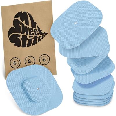 MySweetStitch Simplera Overpatch Square – 10x parches de fijación cuadrados, sujeción extra fuerte sobre el sensor, impermeable & suave para la piel, hipoalergénico, Made in Germany, Ice Blue MySweetStitch Simplera Overpatch Square – 10x parches de fijación cuadrados, sujeción extra fuerte sobre el sensor, impermeable & suave para la piel, hipoalergénico, Made in Germany, Ice Blue