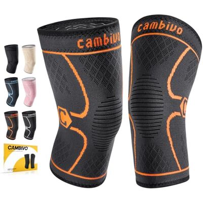 CAMBIVO Rodilleras Gym de Compresion Transpirable y Antideslizante para Deporte CAMBIVO Rodilleras Gym de Compresion Transpirable y Antideslizante para Deporte