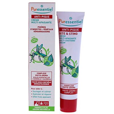 Puressentiel Anti-Pic Crema Multi-calmante con AE BIO Anti-Pic Alivia y calma el picor producido por las picaduras de insectos y plantas 40ml Puressentiel Anti-Pic Crema Multi-calmante con AE BIO Anti-Pic Alivia y calma el picor producido por las picaduras de insectos y plantas 40ml