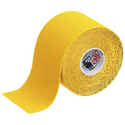 ALPIDEX Cinta Kinesiología Tape 5 m x 5 cm Cinta Muscular E- Book Ejemplos Aplicación, Color:amarillo, Cantidad:1 rollo ALPIDEX Cinta Kinesiología Tape 5 m x 5 cm Cinta Muscular E- Book Ejemplos Aplicación, Color:amarillo, Cantidad:1 rollo