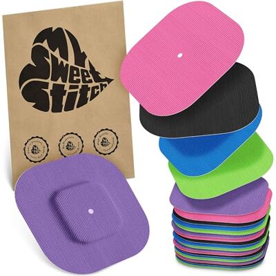 MySweetStitch Simplera Overpatch Square – 25x parches de fijación cuadrados, sujeción extra fuerte sobre el sensor, impermeable & suave para la piel, hipoalergénico, Made in Germany, Rainbow MySweetStitch Simplera Overpatch Square – 25x parches de fijación cuadrados, sujeción extra fuerte sobre el sensor, impermeable & suave para la piel, hipoalergénico, Made in Germany, Rainbow