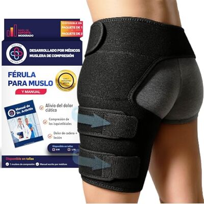 Dr. Arthritis Musleras Compresión Hombre Desarrolladas Por Médicos Alivio del Dolor de Ciática y Síndrome Piriforme Soporte para Muslo e Isquiotibiales Unisex (Talla S/M, Negro) Dr. Arthritis Musleras Compresión Hombre Desarrolladas Por Médicos Alivio del Dolor de Ciática y Síndrome Piriforme Soporte para Muslo e Isquiotibiales Unisex (Talla S/M, Negro)