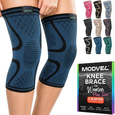 MODVEL Paquete de 2 Rodilleras de Compresión para Hombres y Mujeres MODVEL Paquete de 2 Rodilleras de Compresión para Hombres y Mujeres