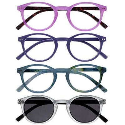 Opulize Modelo RRRS24-45QC Rosa Púrpura Turquesa - Gafas de lectura Opulize Modelo RRRS24-45QC Rosa Púrpura Turquesa - Gafas de lectura